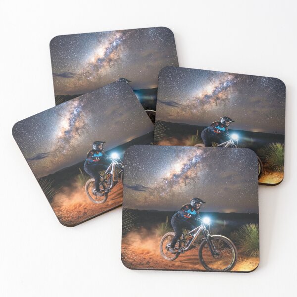 Item preview, Australian Desert After Dark – Pro Female MTB Riding Beneath the Milky Way. designed and sold by Hinson MTB Visuals.