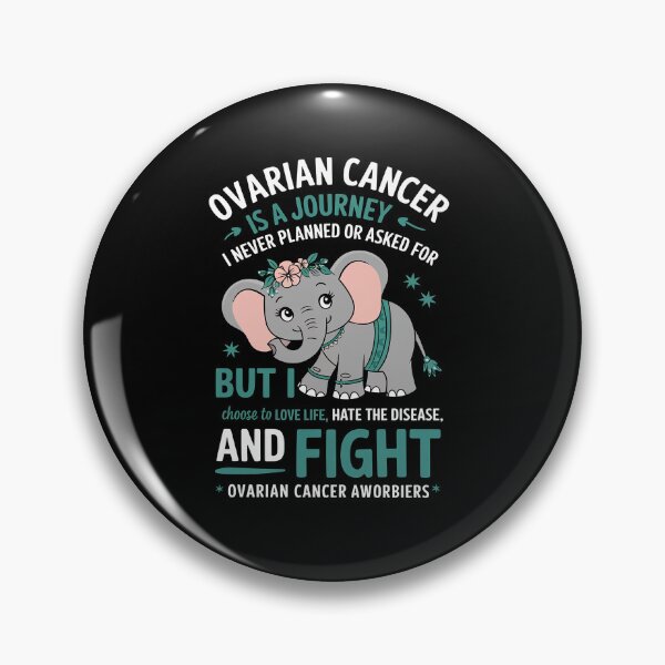 Item preview, Ovarian Cancer Fighter Warrior Elephant Ovarian Cancer designed and sold by Moxizz.