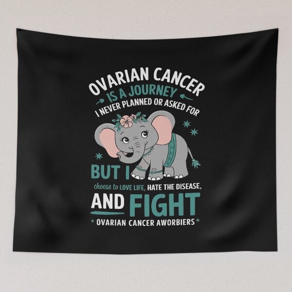 Item preview, Ovarian Cancer Fighter Warrior Elephant Ovarian Cancer designed and sold by Moxizz.