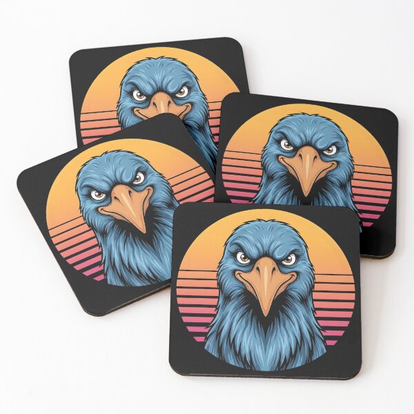 Item preview, Retro Blue Eagle Head – Bold Vintage Sunset Style designed and sold by SoulenCify.