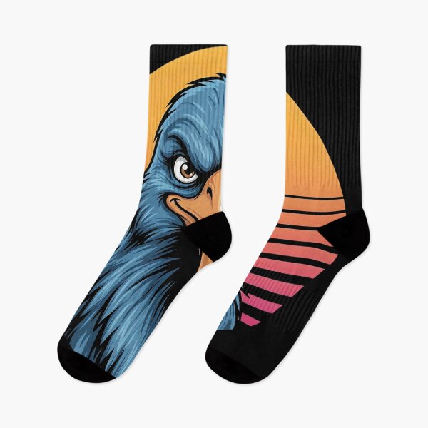Item preview, Retro Blue Eagle Head – Bold Vintage Sunset Style designed and sold by SoulenCify.