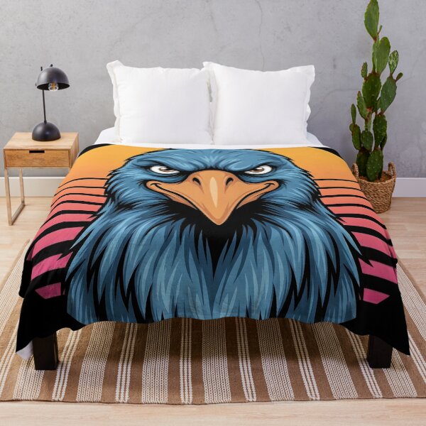 Item preview, Retro Blue Eagle Head – Bold Vintage Sunset Style designed and sold by SoulenCify.