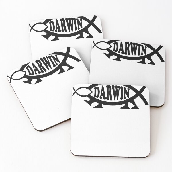 Item preview, Funny Nerdy Darwin Fish Eating Smaller Fish Symbol with Legs Black Text designed and sold by MathWare MathClips.