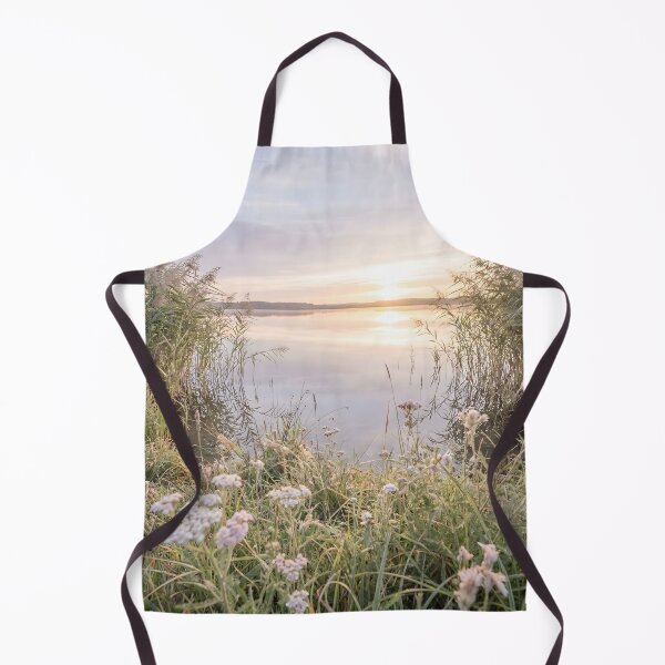 Item preview, Peaceful Lake Sunrise Wall Art – Calm Nature Landscape Print, Biophilic Scandinavian Decor, Serene Meadow & Water Poster designed and sold by AbstractAuraArt.