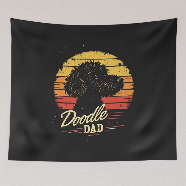 Item preview, Vintage Doodle Dad Dog Lover Men Fur Dad Retro Gift  designed and sold by CleoJames.