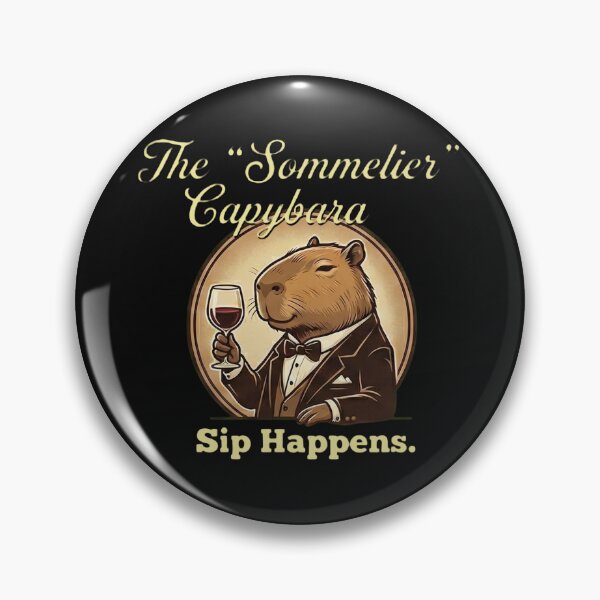 Item preview, The Sommelier Capybara - Funny Wine Lover & Sip Happens Art designed and sold by AdyKurniawan.