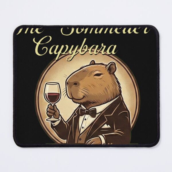 Item preview, The Sommelier Capybara - Funny Wine Lover & Sip Happens Art designed and sold by AdyKurniawan.