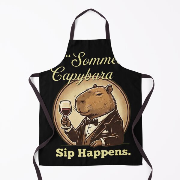 Item preview, The Sommelier Capybara - Funny Wine Lover & Sip Happens Art designed and sold by AdyKurniawan.