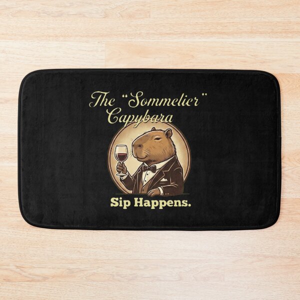 Item preview, The Sommelier Capybara - Funny Wine Lover & Sip Happens Art designed and sold by AdyKurniawan.