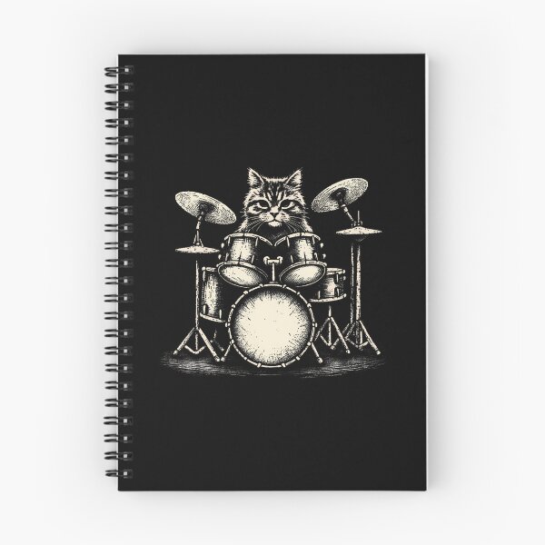 Item preview, Cat Drummer Playing Drums designed and sold by caiknelinex.