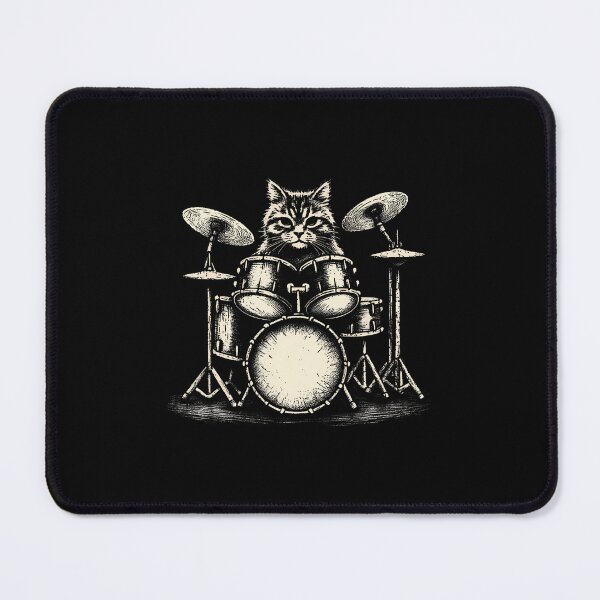 Item preview, Cat Drummer Playing Drums designed and sold by caiknelinex.
