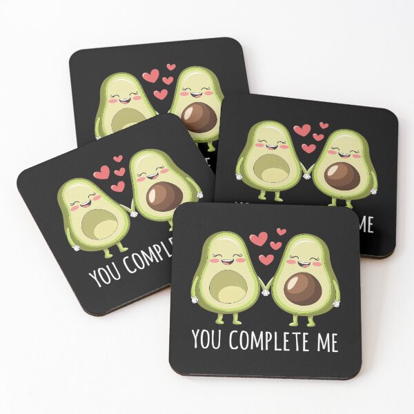 Item preview, You Complete Me Valentine's Day - Avocado Lover & Guacamole designed and sold by Moxizz.