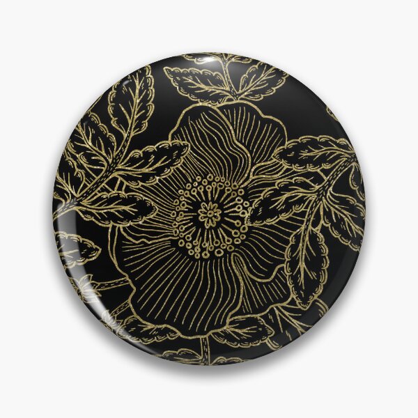 Item preview, French Country Rose - Black + Gold designed and sold by latheandquill.