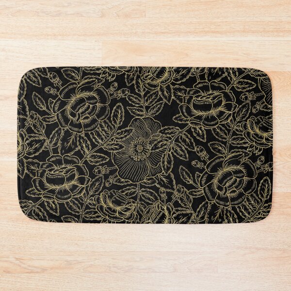 Item preview, French Country Rose - Black + Gold designed and sold by latheandquill.