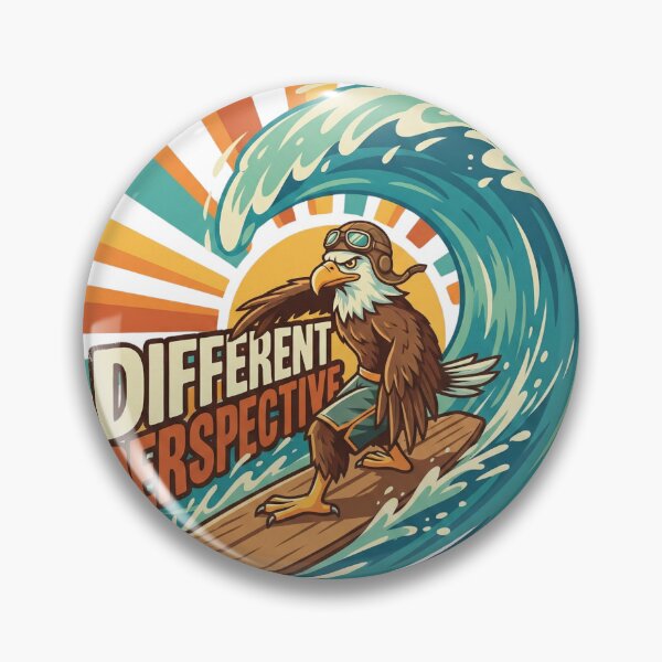 Item preview, Different Perspective Surfing Eagle Retro Wave  designed and sold by RectifyFashions.