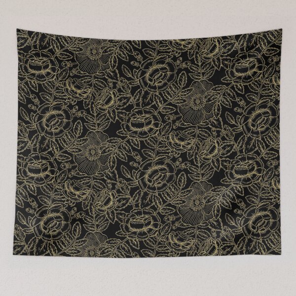 Item preview, French Country Rose - Black + Gold designed and sold by latheandquill.