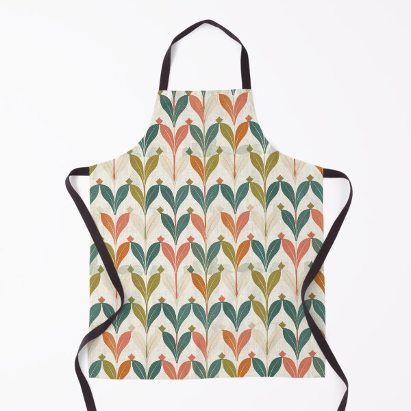 Item preview, Retro Botanical Leaf Pattern • Midcentury Teal, Olive & Coral designed and sold by baheeya.