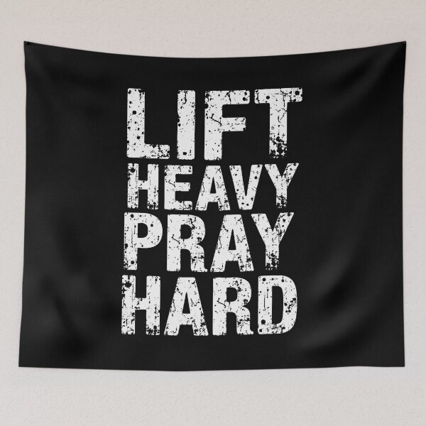Item preview, Lift Heavy Pray Hard Christian Lifter Gym Weightlifting designed and sold by bambiai.