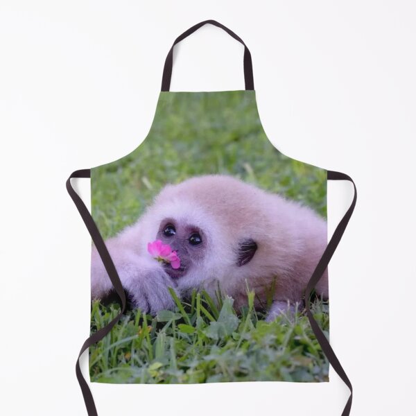 Item preview, Gibbon with flower designed and sold by monkey zone.