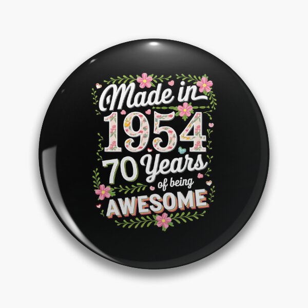 Item preview, 70 Year Old Made In 1954 Floral 70th Birthday Women  designed and sold by catsdothingz.