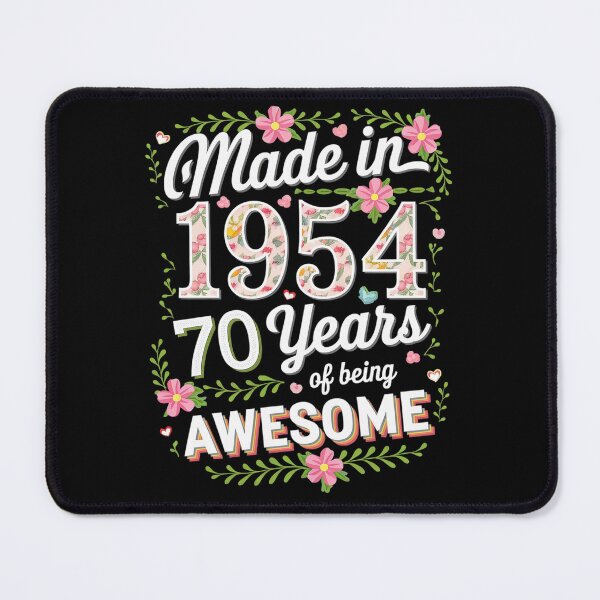 Item preview, 70 Year Old Made In 1954 Floral 70th Birthday Women designed and sold by catsdothingz.