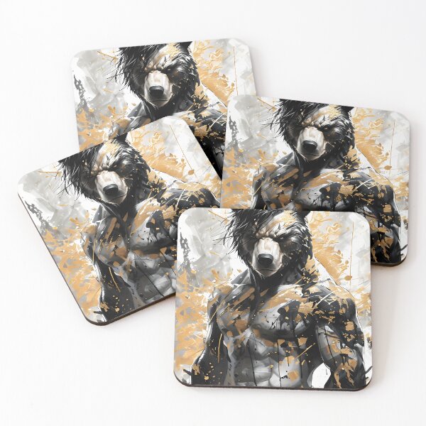 Item preview, Human bear with gold accents designed and sold by Mianku | Für das Leben.