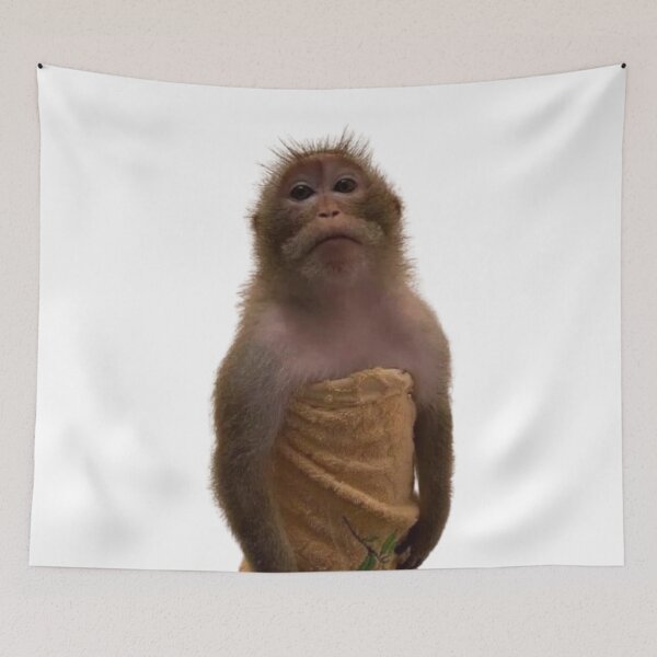 Item preview, monkey in towel  designed and sold by monkey zone.