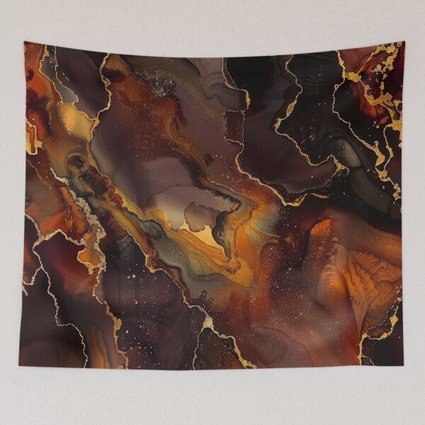 Item preview, Caramel, Gingerbread, Tawny Hues Marbled Alcohol Ink Abstract  designed and sold by DEC02.
