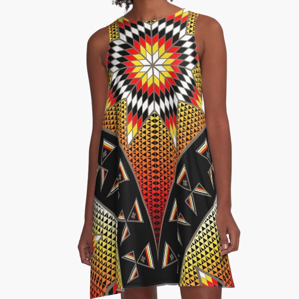 Morning Star with Tipi's (BRYW) A-Line Dress