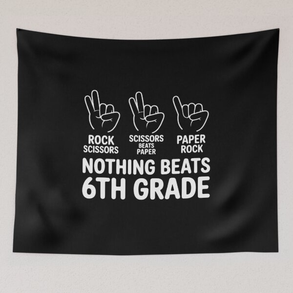Item preview, Rock Paper Scissors Nothing Beats 6th Grade Kids designed and sold by JaskconLIfe23.