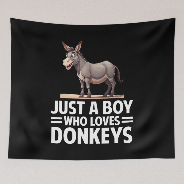 Item preview, Just A Boy Who Loves Donkeys Birthday Party Boys designed and sold by reeneregen.