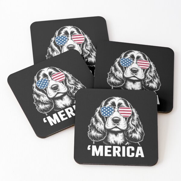 Item preview, Merica - USA American Flag Cocker Spaniel Dog Animal Lover designed and sold by catsdothingz.