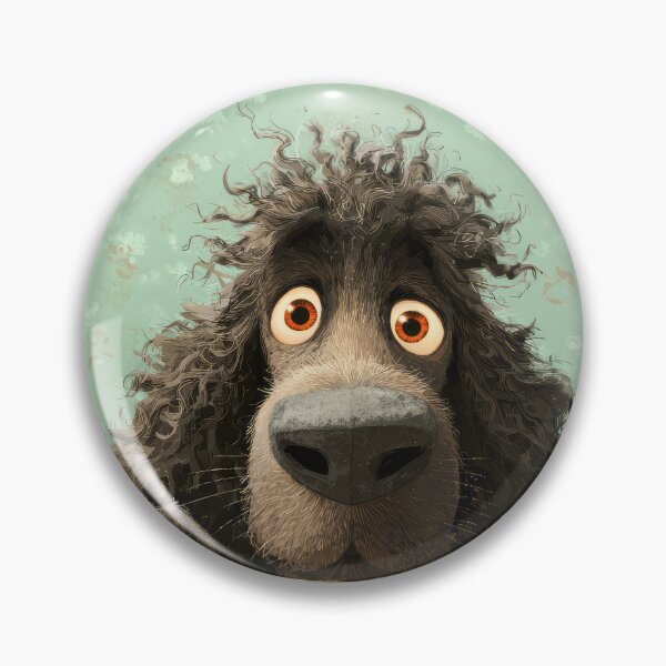 Item preview, Irish Water Spaniel Peeking over Wall 01 designed and sold by Elisabeth Lucas.