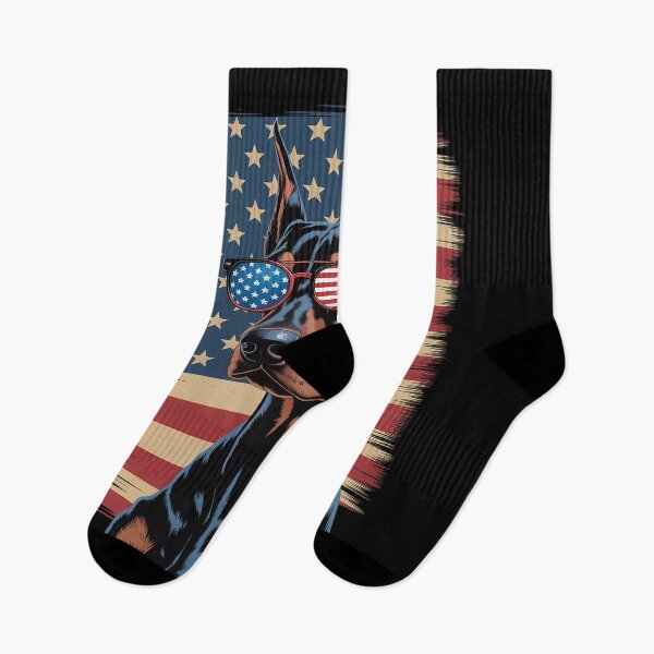 Item preview, Patriotic Doberman Pinscher 4th of July USA American Flag designed and sold by catsdothingz.