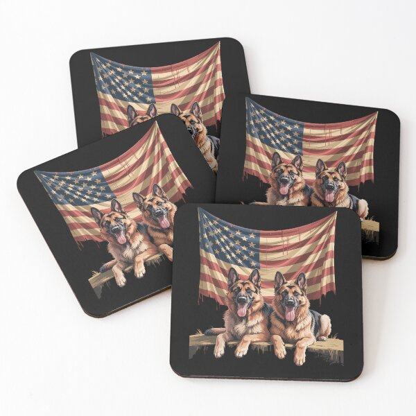 Item preview, Patriotic German Shepherd American Flag 4th Of July designed and sold by catsdothingz.