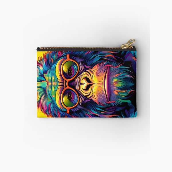 Item preview, Monkey wearing glasses in psychedelic colors designed and sold by Mianku | Für das Leben.
