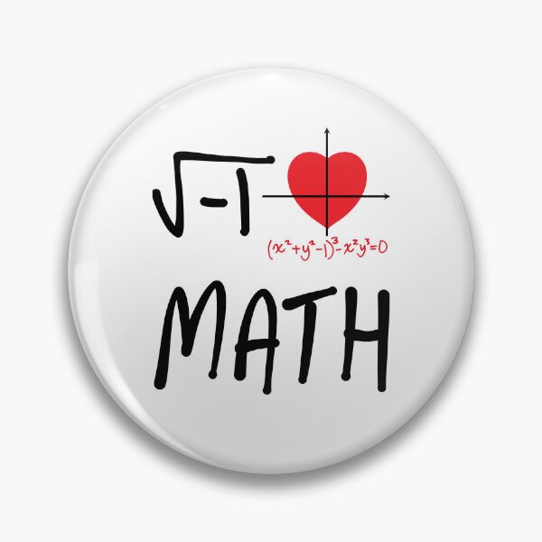 Item preview, Funny Nerdy Square Root of -1 I Heart Math Math Algebra Teacher Black Text designed and sold by MathWare MathClips.