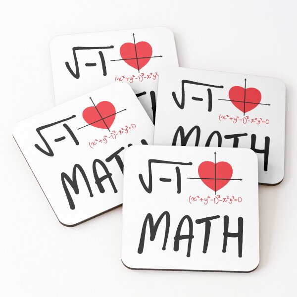 Item preview, Funny Nerdy Square Root of -1 I Heart Math Math Algebra Teacher Black Text designed and sold by MathWare MathClips.
