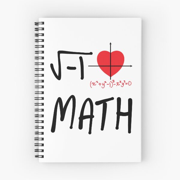 Item preview, Funny Nerdy Square Root of -1 I Heart Math Math Algebra Teacher Black Text designed and sold by MathWare MathClips.
