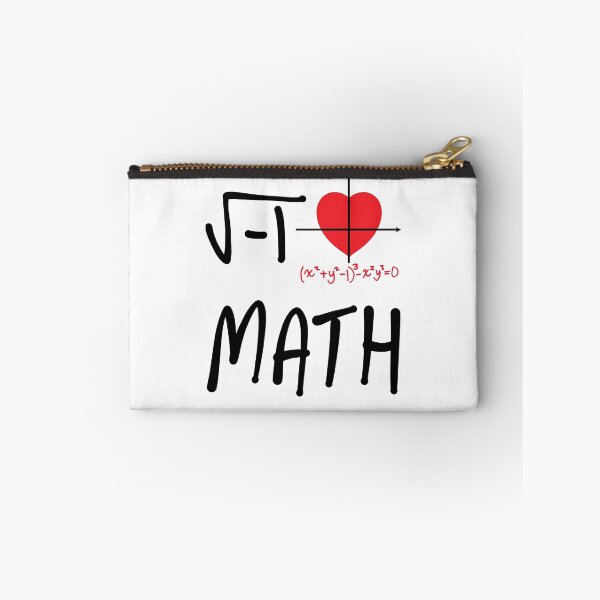 Item preview, Funny Nerdy Square Root of -1 I Heart Math Math Algebra Teacher Black Text designed and sold by MathWare MathClips.
