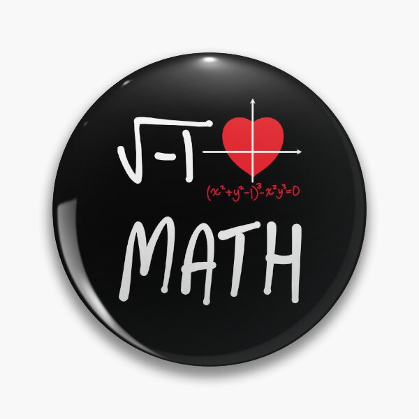 Item preview, Funny Nerdy Square Root of -1 I Heart Math Math Algebra Teacher White Text designed and sold by MathWare MathClips.