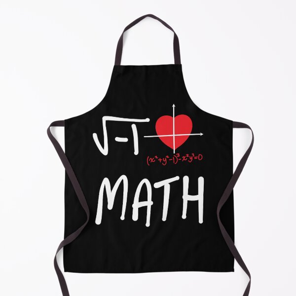 Item preview, Funny Nerdy Square Root of -1 I Heart Math Math Algebra Teacher White Text designed and sold by MathWare MathClips.