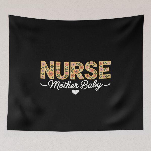Item preview, Wildflower Mother Baby Nurse Mother Baby Crew Floral Nurse designed and sold by catsdothingz.