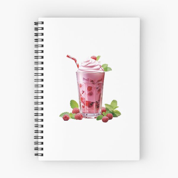 Item preview, "Raspberry Milk Shake | Raspberries Sticker | Sweet Berry Aesthetic Art" designed and sold by Mandayartstudio.