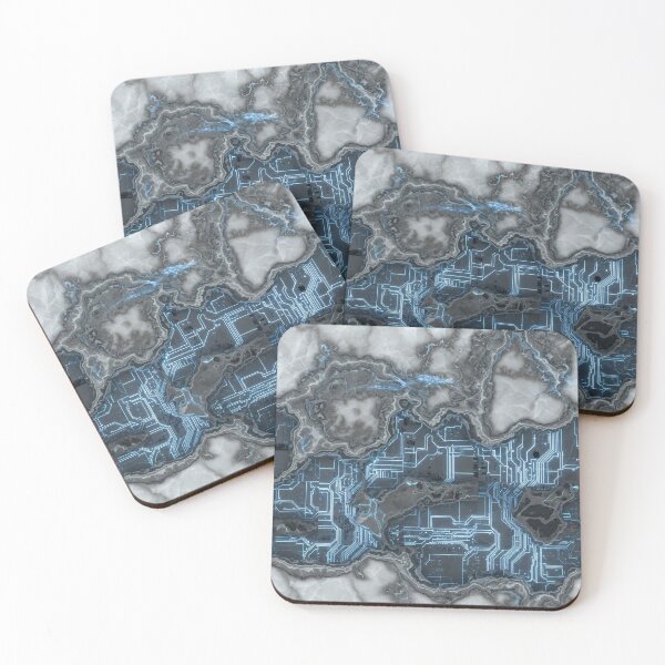 Item preview, Neon Circuit Marble designed and sold by Kaleidoscope Print.