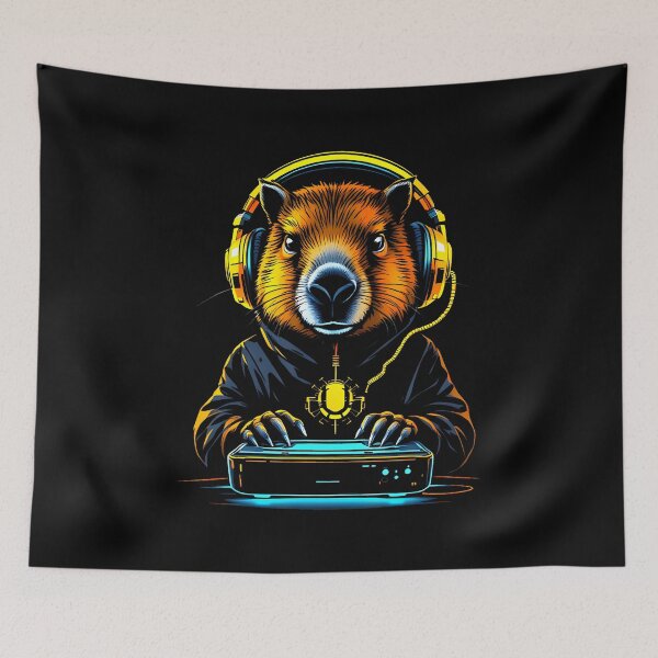 Item preview, Funny Capybara Gamepad Headphones Video Games Gamer designed and sold by AileighKyser.