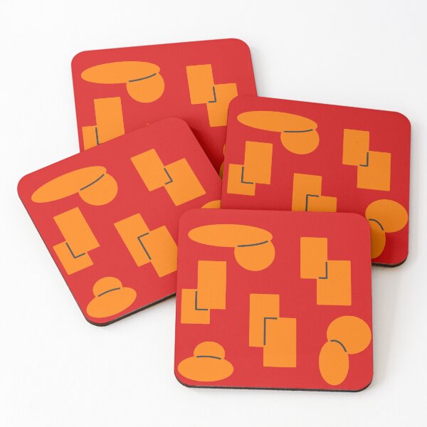 Item preview, Abstract, shapes, ovals and rectangles, Red EZonThei designed and sold by EZonThei.