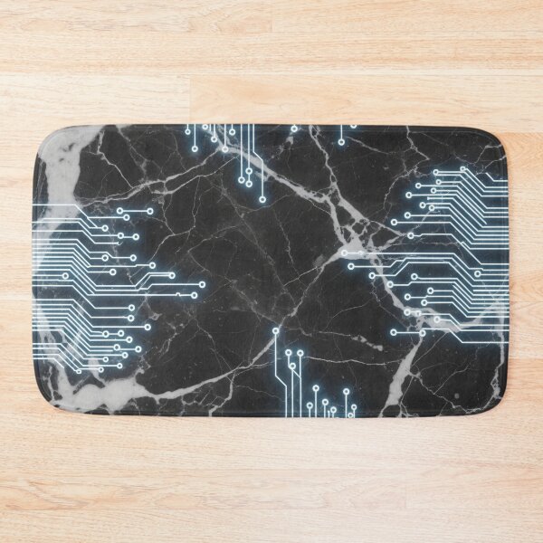 Item preview, Black Marble Circuit Glow designed and sold by Kaleidoscope Print.