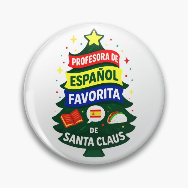 Item preview, Santa’s Favorite ⭐ Spanish Teacher ⭐ – Holiday Classroom Edition - Profesora de español favorita de santa claus designed and sold by WheelieGdArt.