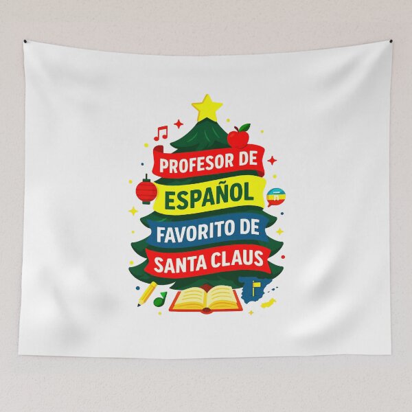 Item preview, Santa’s Favorite ⭐ Spanish Teacher ⭐ – Holiday Classroom Edition - Profesor de español favorito de santa claus designed and sold by WheelieGdArt.